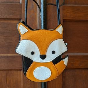 Fox Faux Leather Purse Bag Small